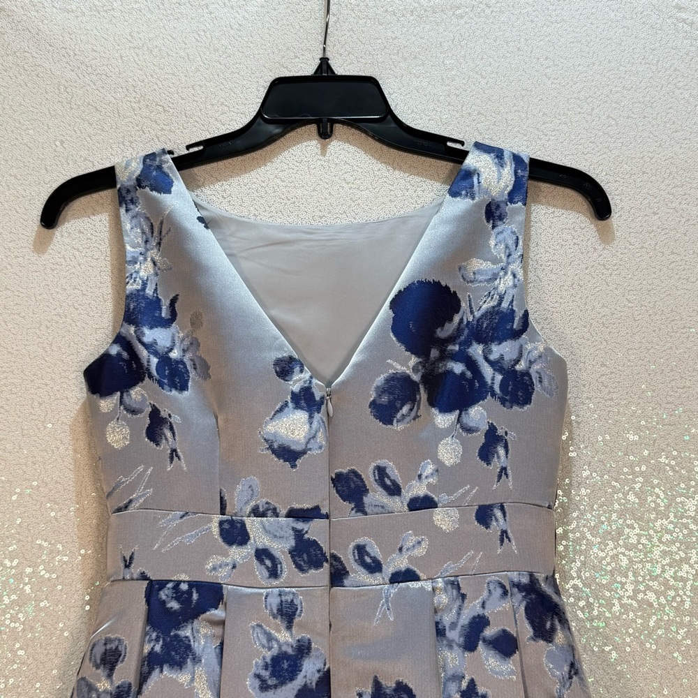 Eliza J Blue Floral Midi Dress - Picture 7 of 16